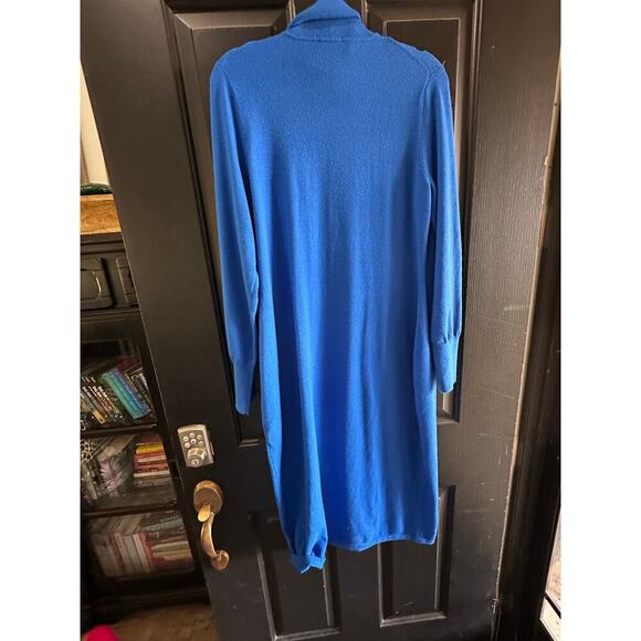 NWT Express Women's B;ue Long Sleeve Turtleneck Oversized Sweater Size XL - Picture 7 of 9